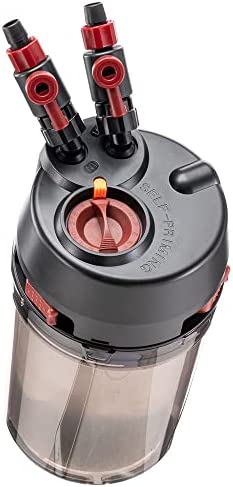 Filtro externo Hydor Prime 20 com escorva automática, para aquários de 100 a 250 litros, inclui esponjas, anéis e lã filtrante.