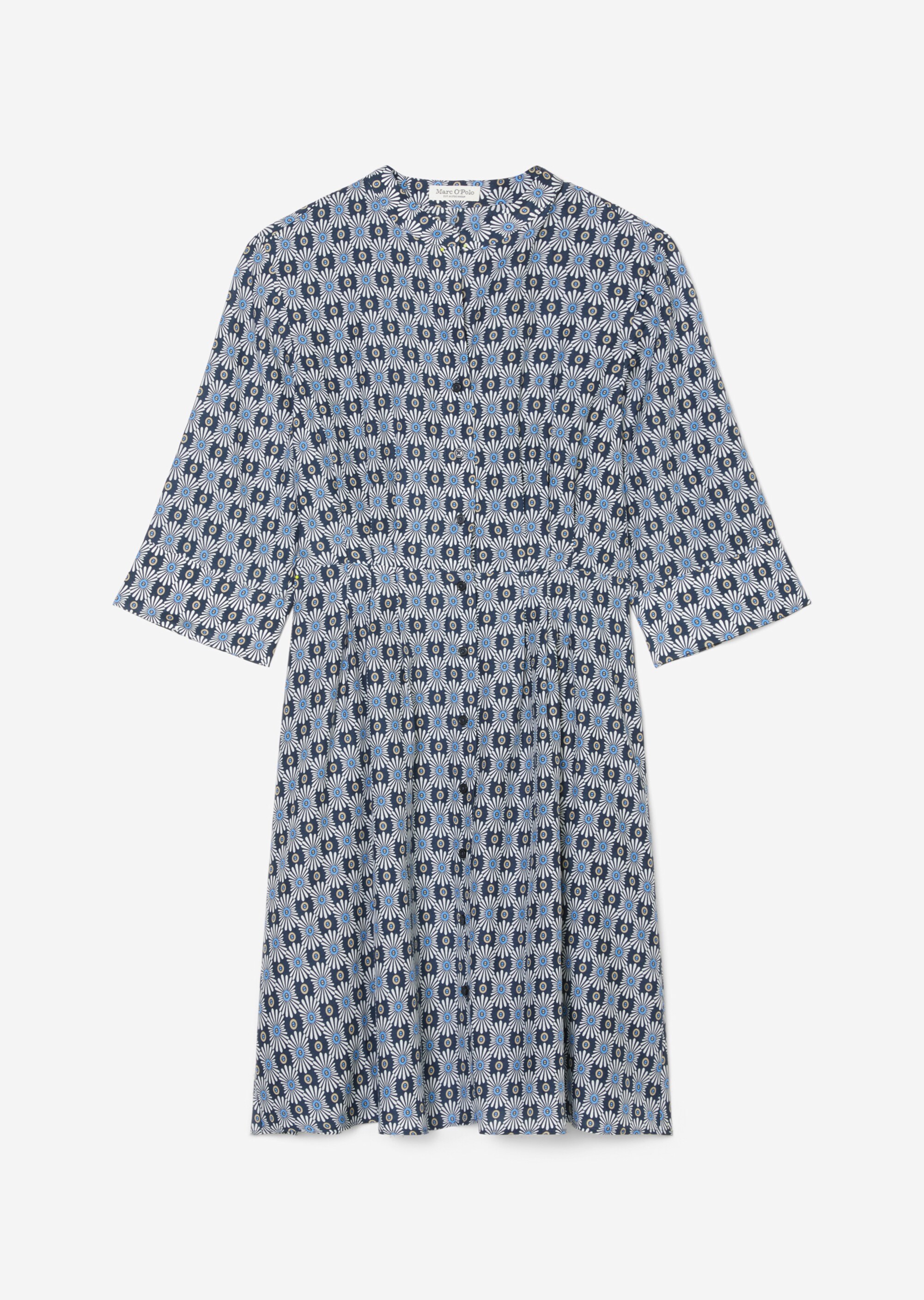 Kurzes Blusenkleid mit Silky Touch aus softem Organic Cotton-Viskose-Mix