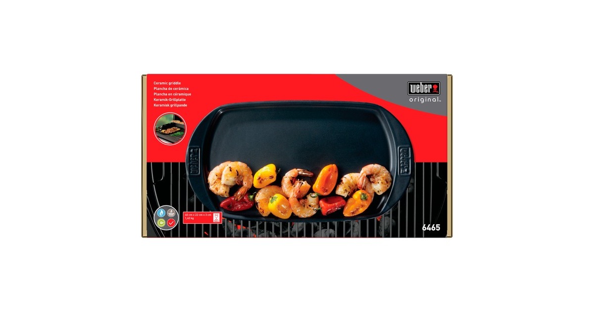 WeberBakplaat grillplaat  (Zwart, 40 x 22 cm)