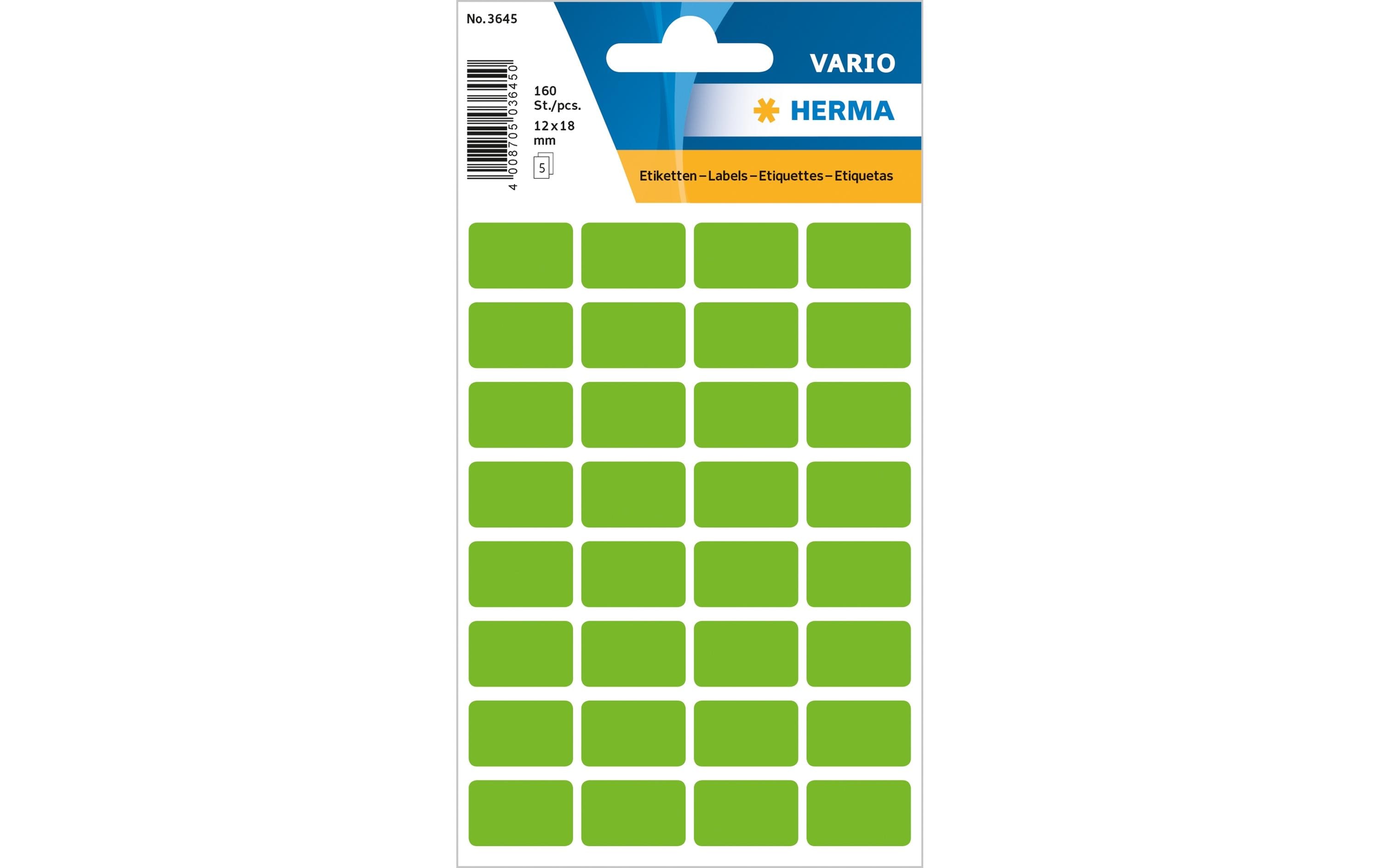 Vielzweck-Etiketten Vario 12 x 18 mm, 5 BlattPermanente Haftetiketten