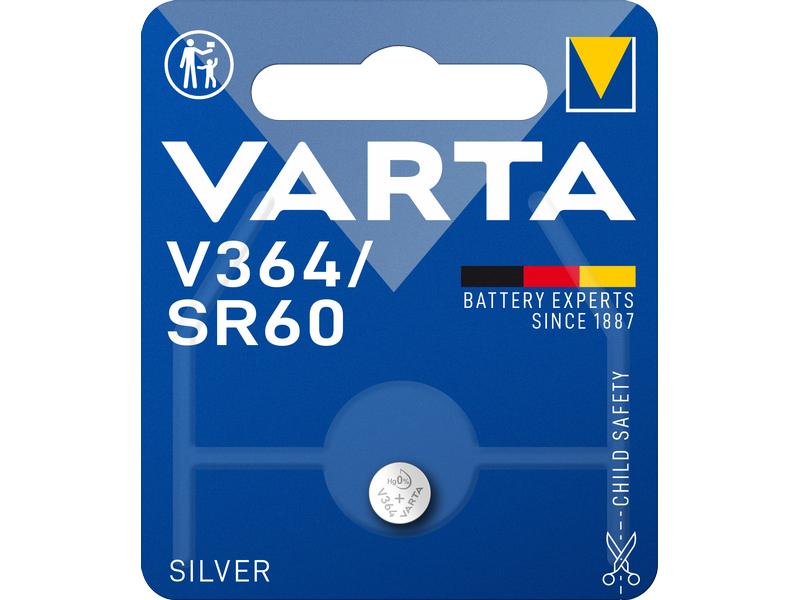 Varta Knopfzelle V364 / SR60 , 1 Stück Knopfzelle V362