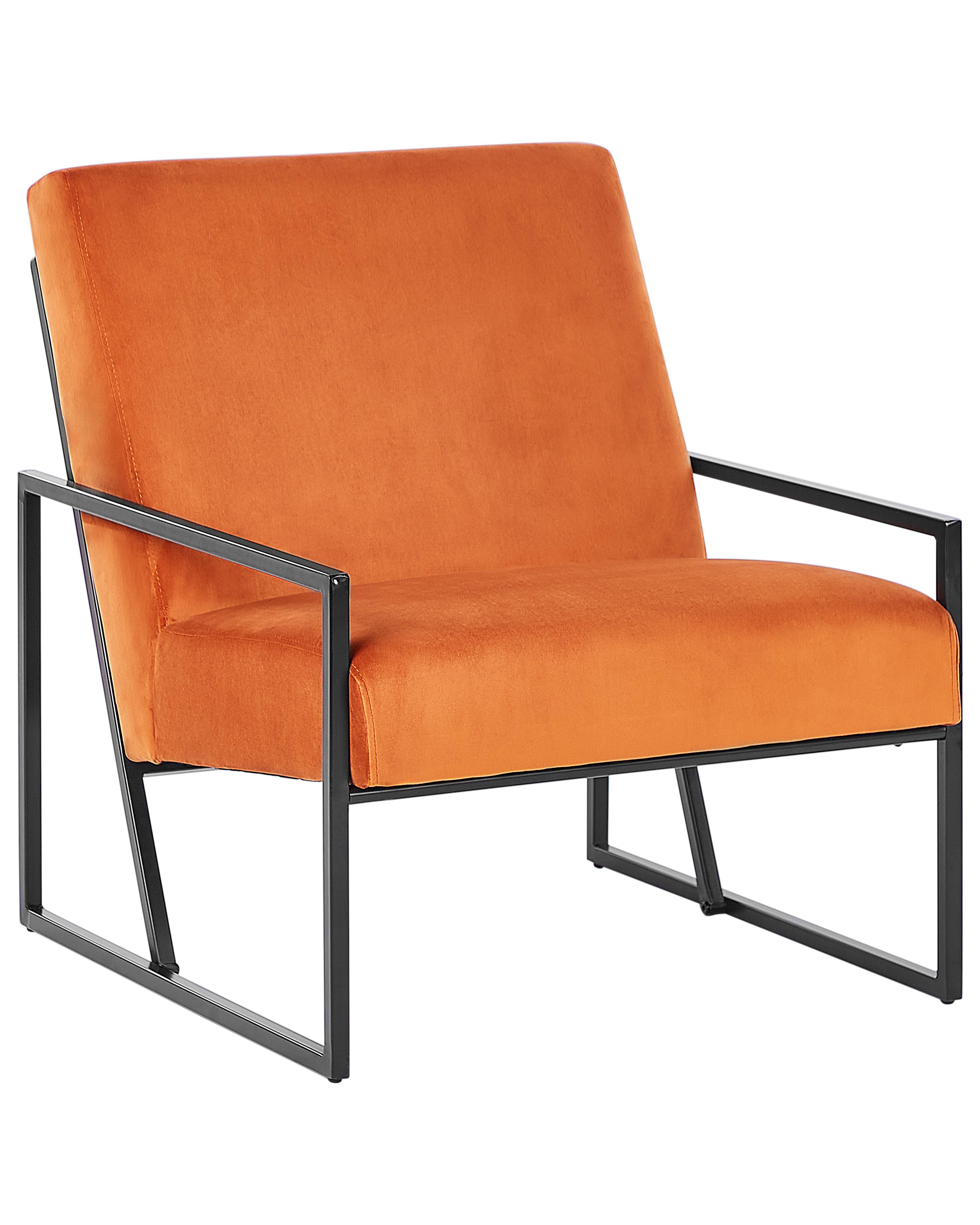 Fauteuil DELARY Fluweel Oranje