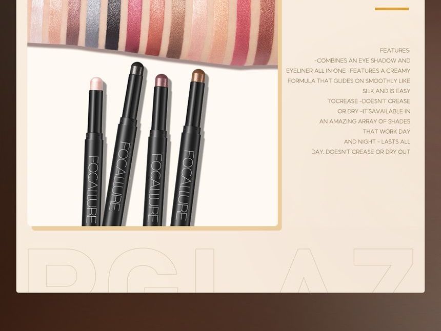 FOCALLURE - Shimmer Cream Eyeshadow Pencil - 12 kleuren