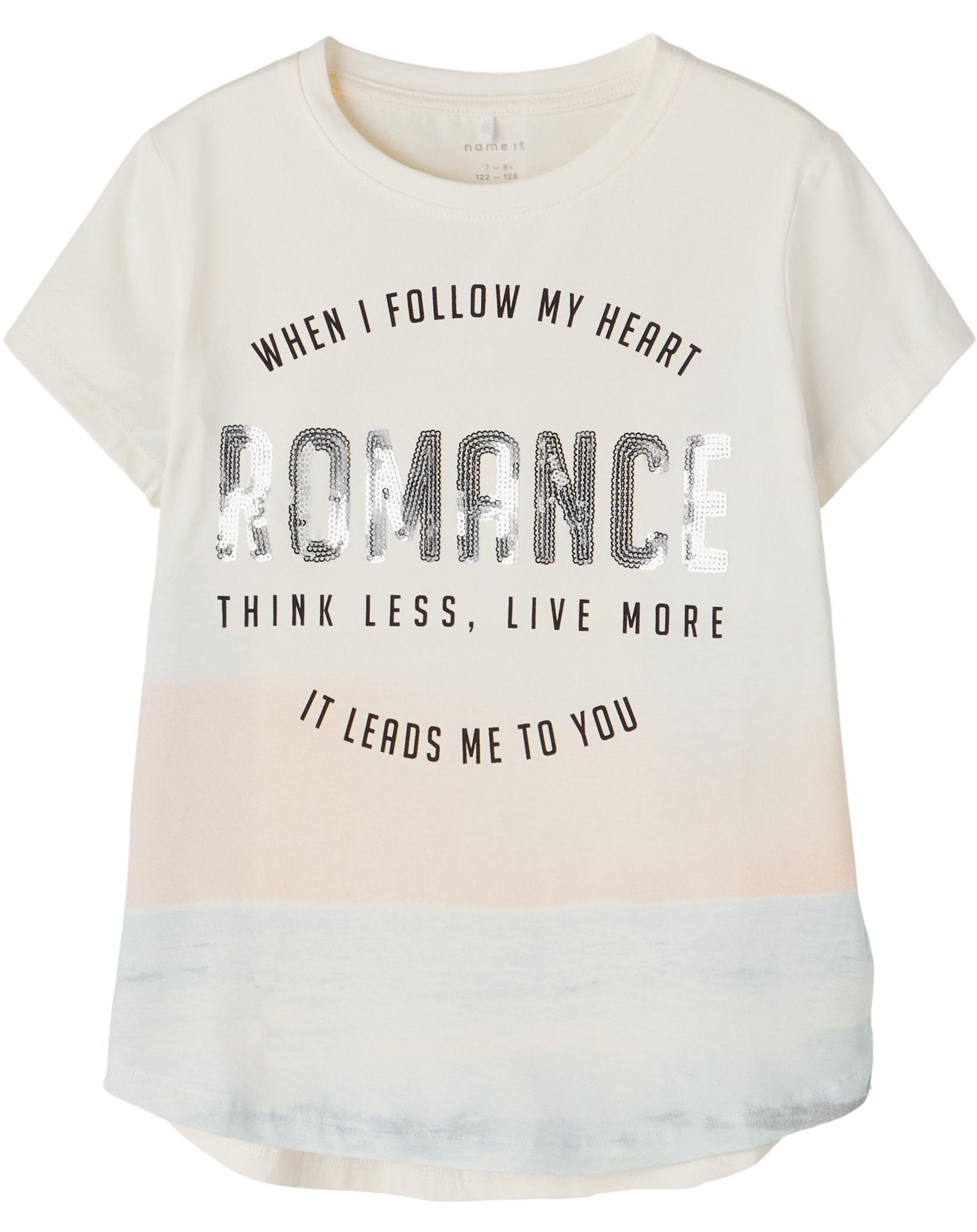 T-Shirt NKFRELOVED in white alyssum