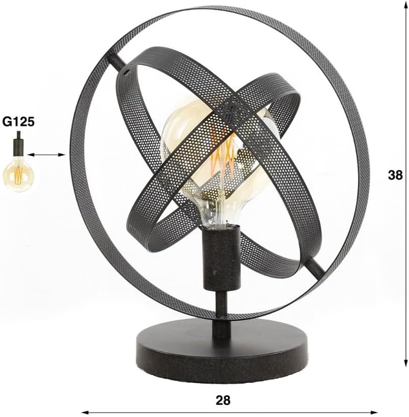famlights Industrie Tischlampe Lenny Vintage Look/Steampunk Tischleuchte Tischlampe E27 / Metall Wohnzimmerlampe Nachttischlampe Vintage Landhaus Industrial Schlafzimmer Wohnzimmer