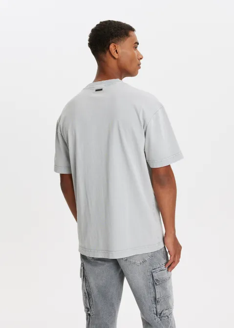 Oversized t-shirt washed grijs (GRS.L)