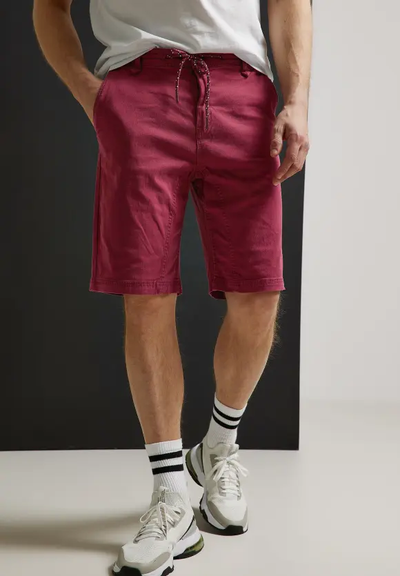Relaxed Fit Shorts - portwine red