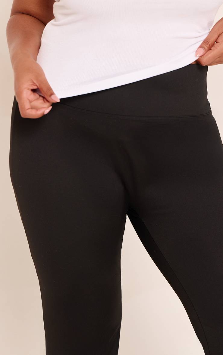 Noir Pantalon De Yoga Évasé Sculptant Ultimate Grande Taille