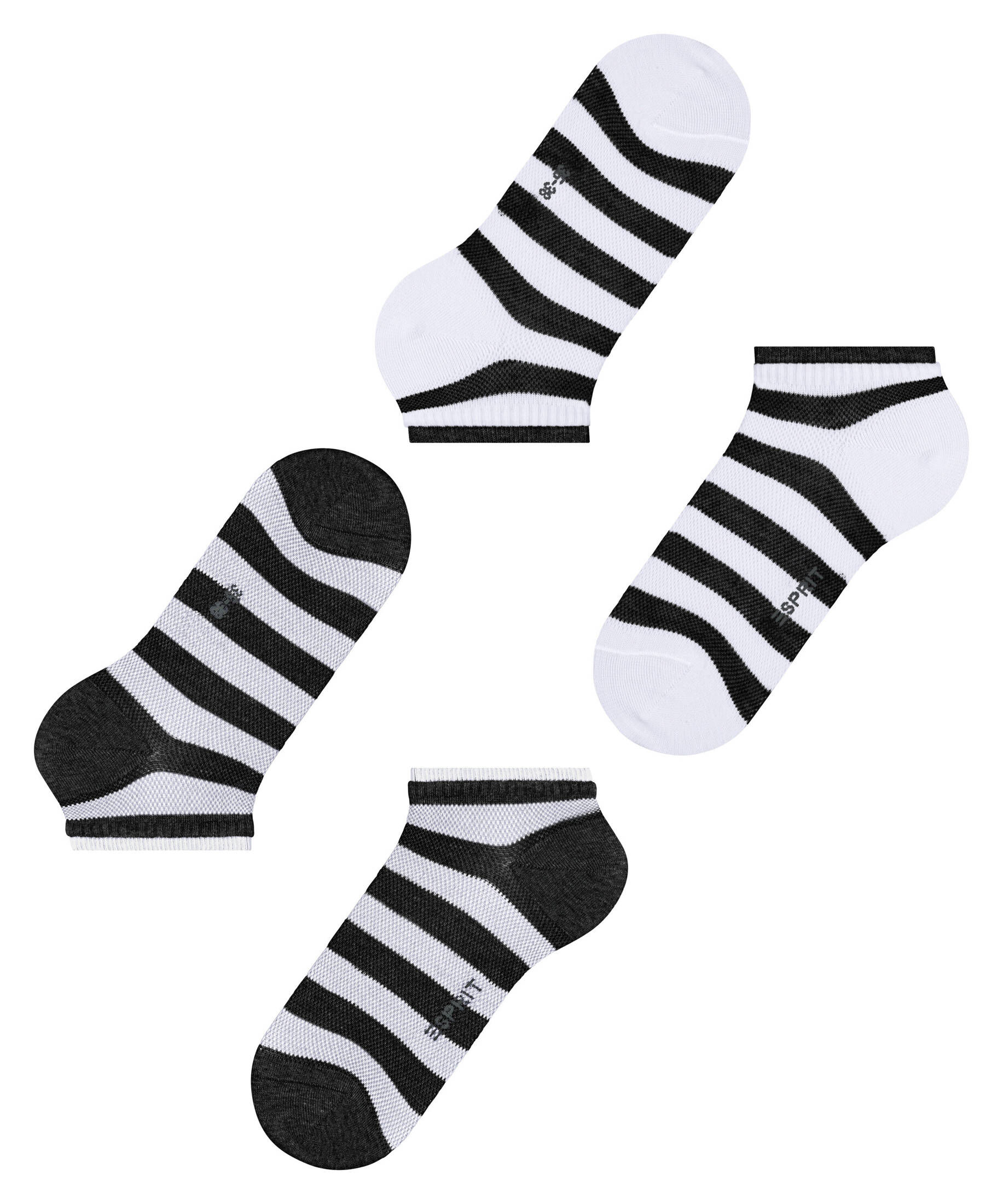 Esprit| Damen Sneakersocken Mesh Stripe 2-Pack