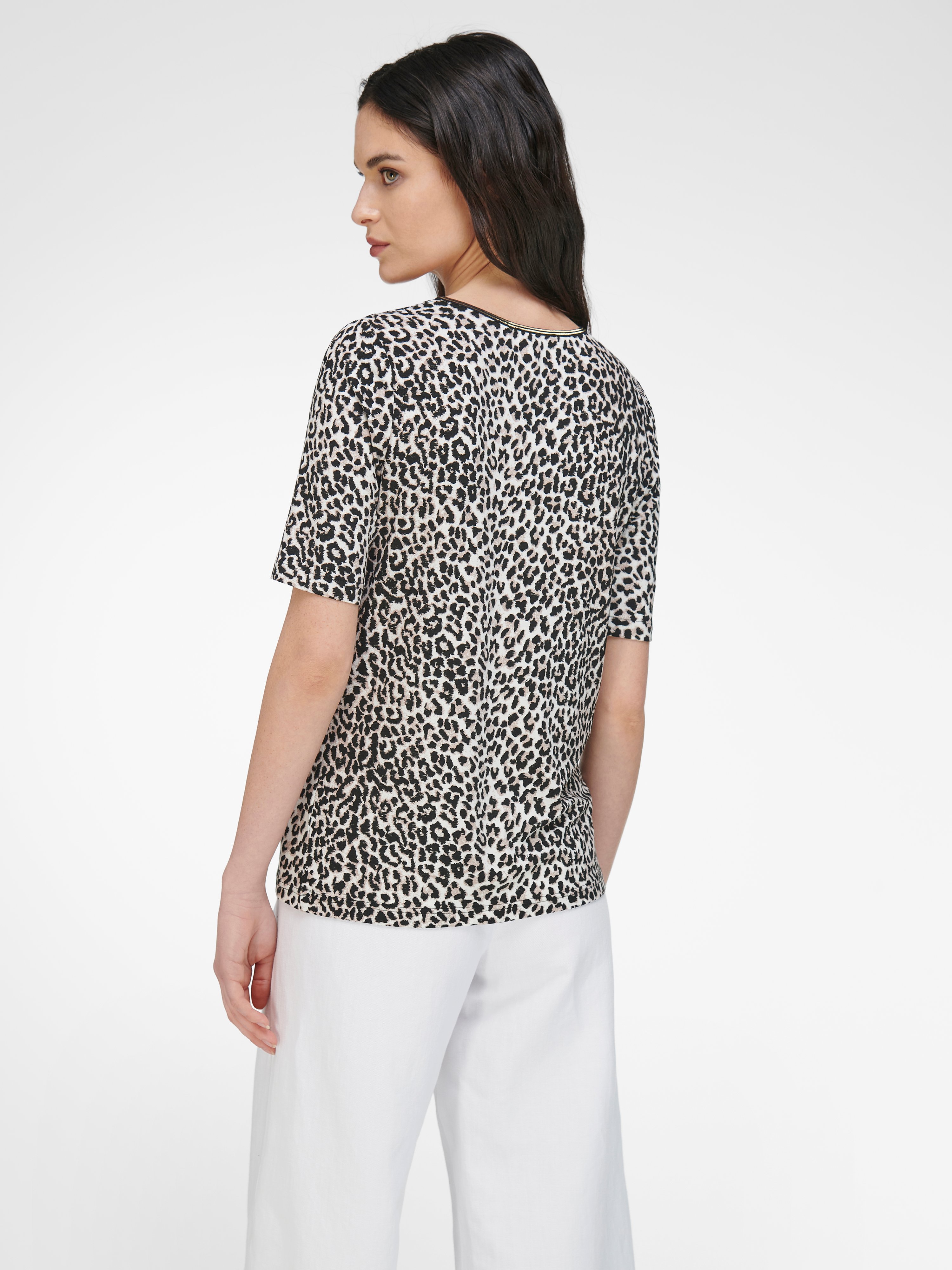 Rundhals-Shirt mit 1/2-Arm