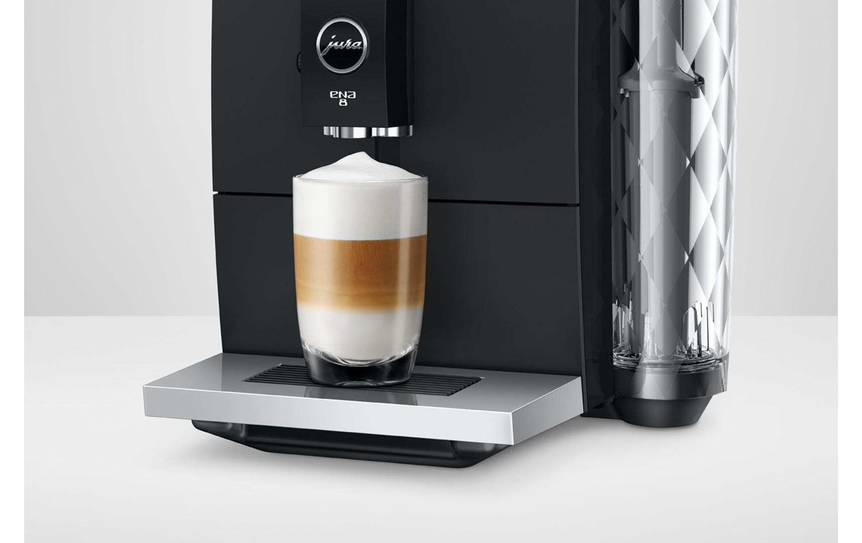 Kaffeevollautomat ENA 8 Full Metropolitan Black (SC)<br>Zweitassen-Vollautomat für 15 verschiedene Kaffee- und Milchgetränke