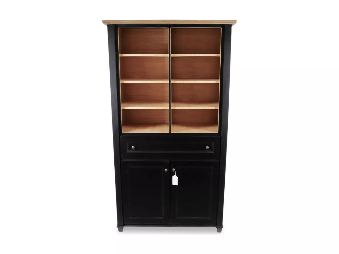Vaisselier 1 tiroir Bois-MDF Noir - Idéline Décoration d'Autrefois