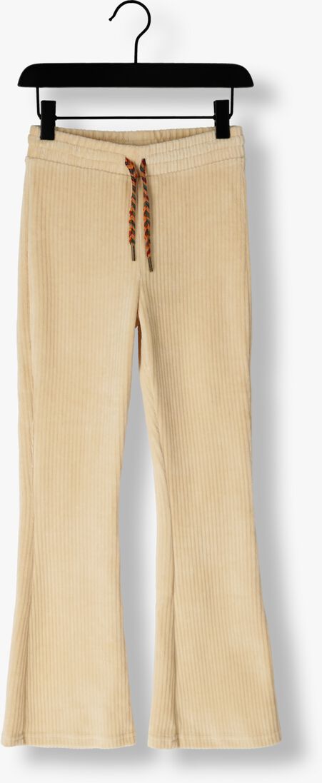 LIKE FLO ecru like flo flared broek rib velours flared pants