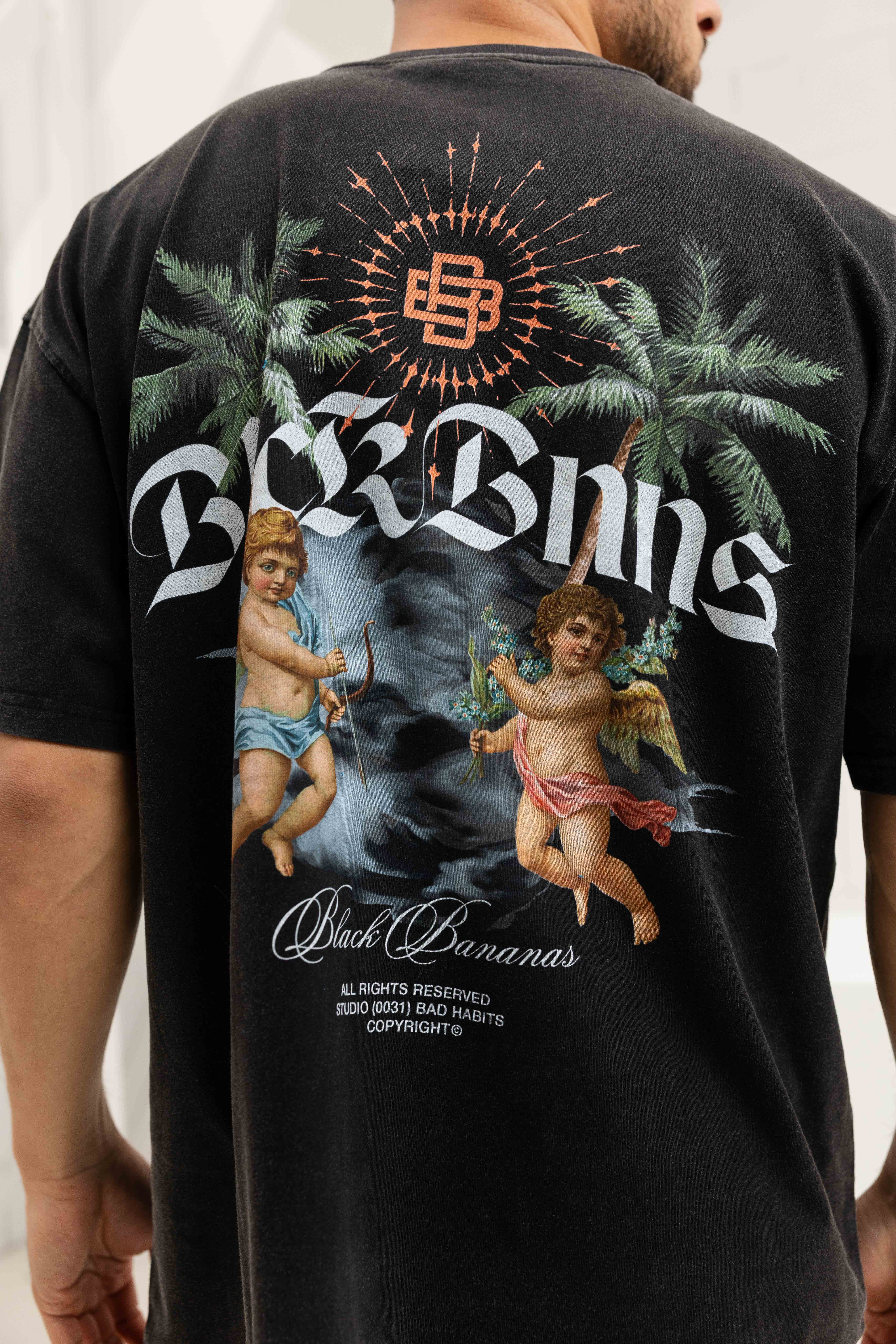 Black Bananas Heaven T-Shirt Heren Zwart