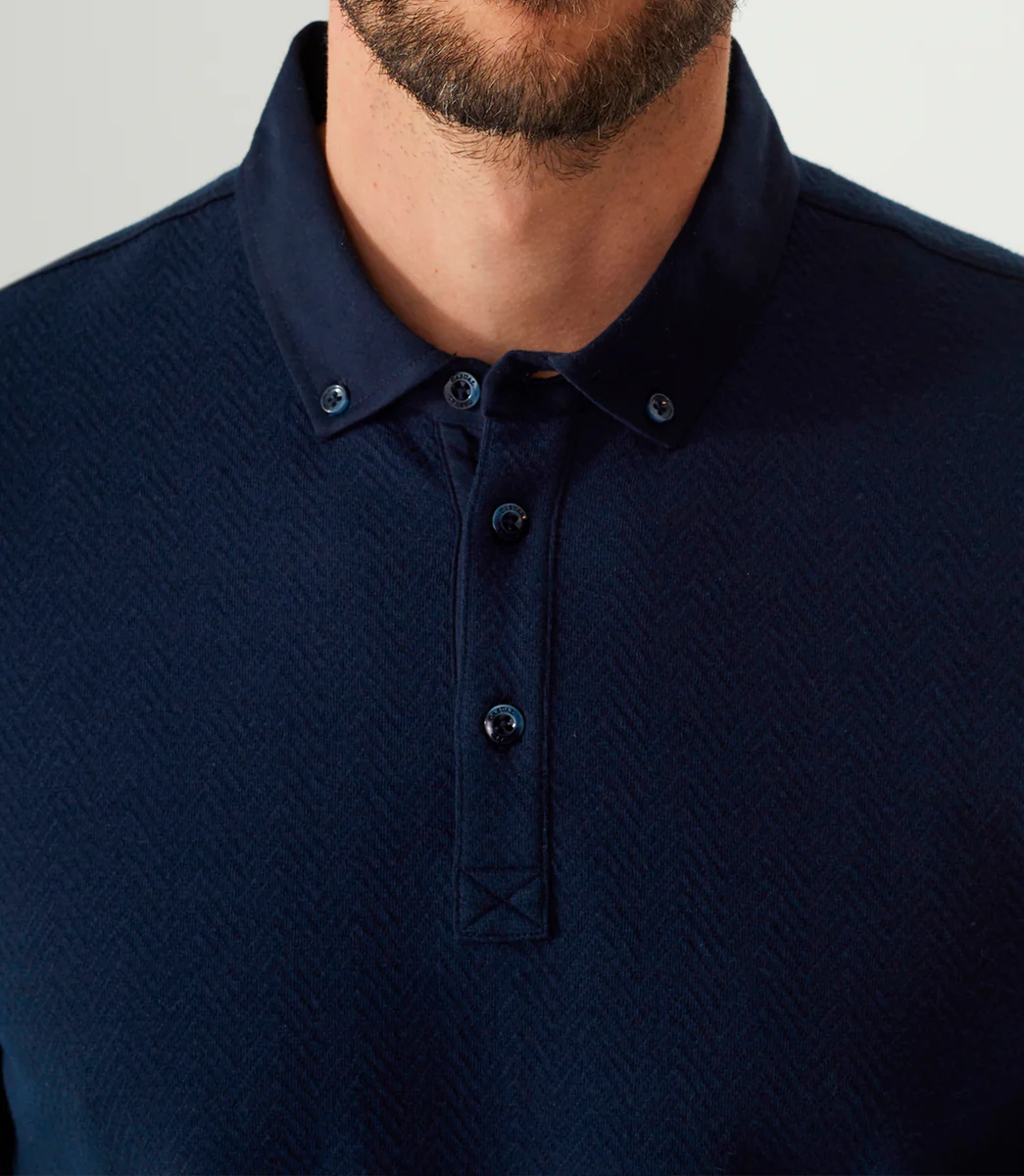 Polo manches longues marine 