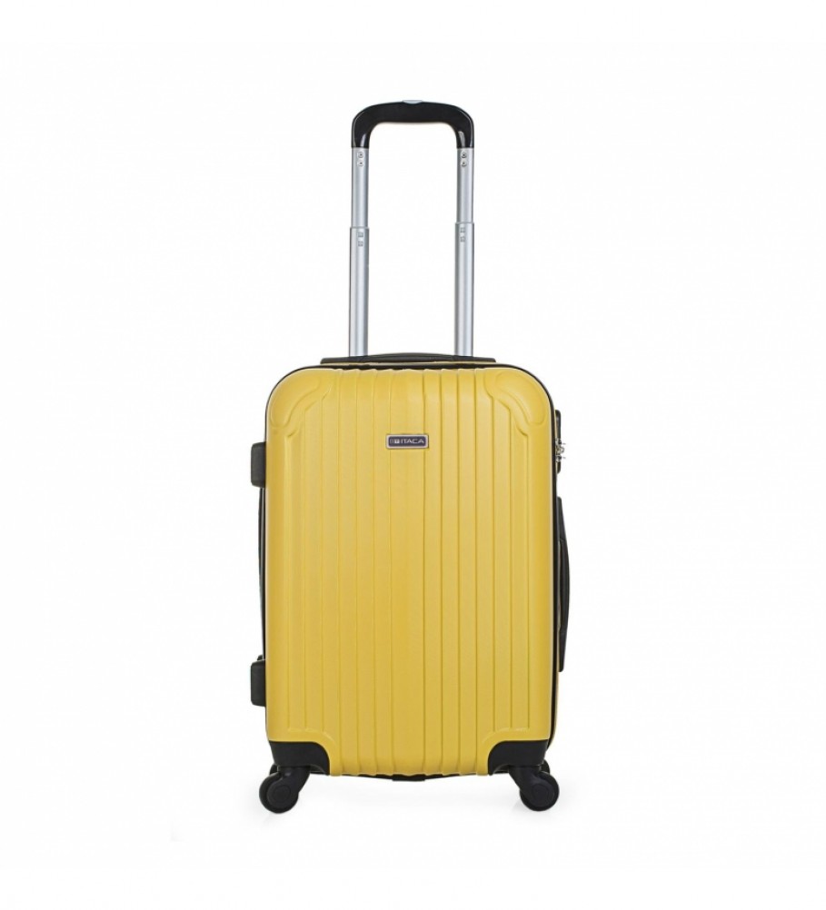 Mala de cabine rígida ITACA com 4 rodas T71550 Mostarda - 55x38x20cm -
