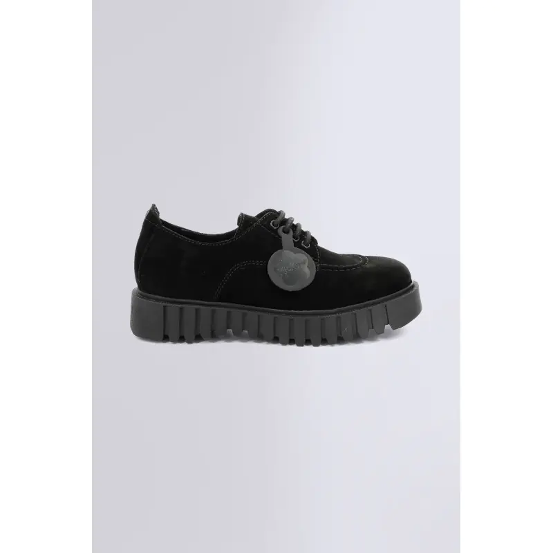 KICK FAMOUS NOIR DERBIES Cuir Femme