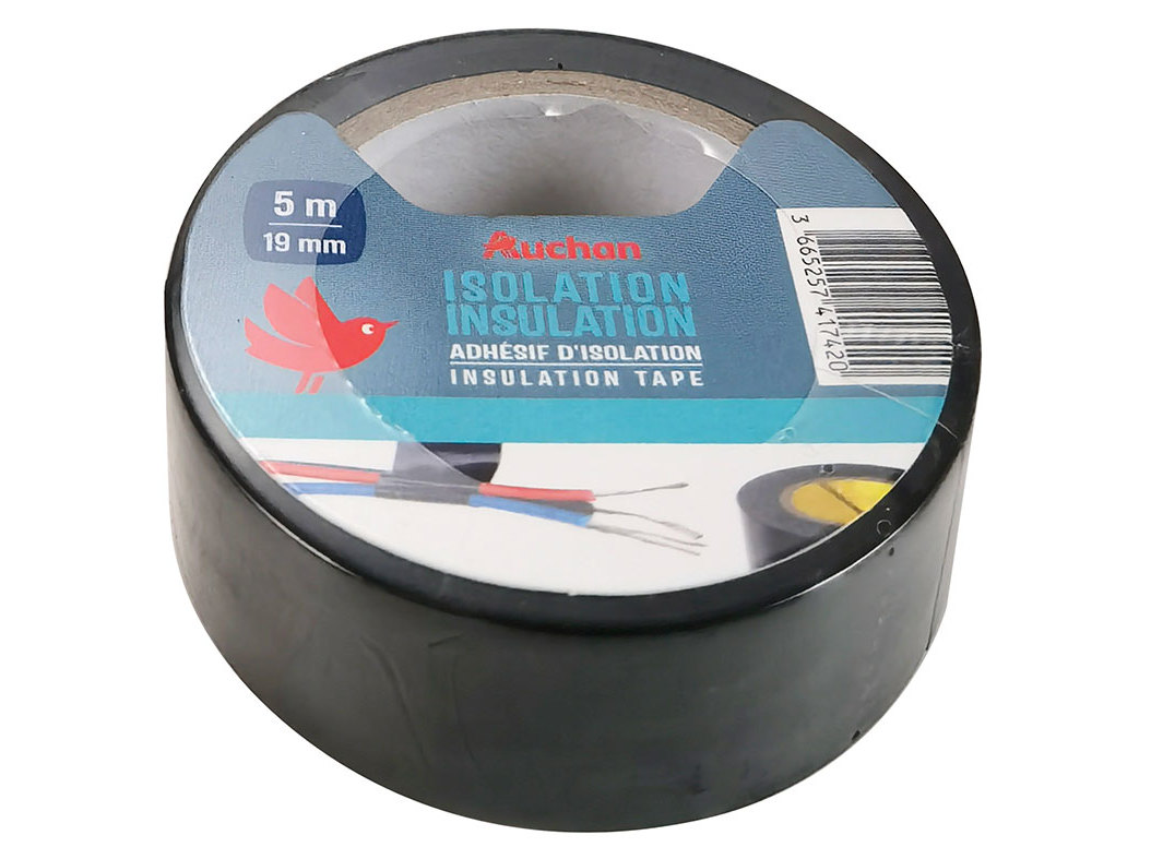 FITA ISOLADORA AUCHAN PRETO 5MX19MM