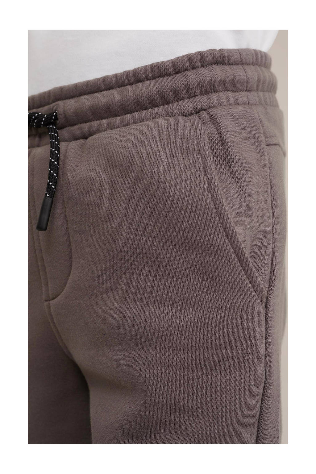 WE Fashion slim fit joggingbroek cement