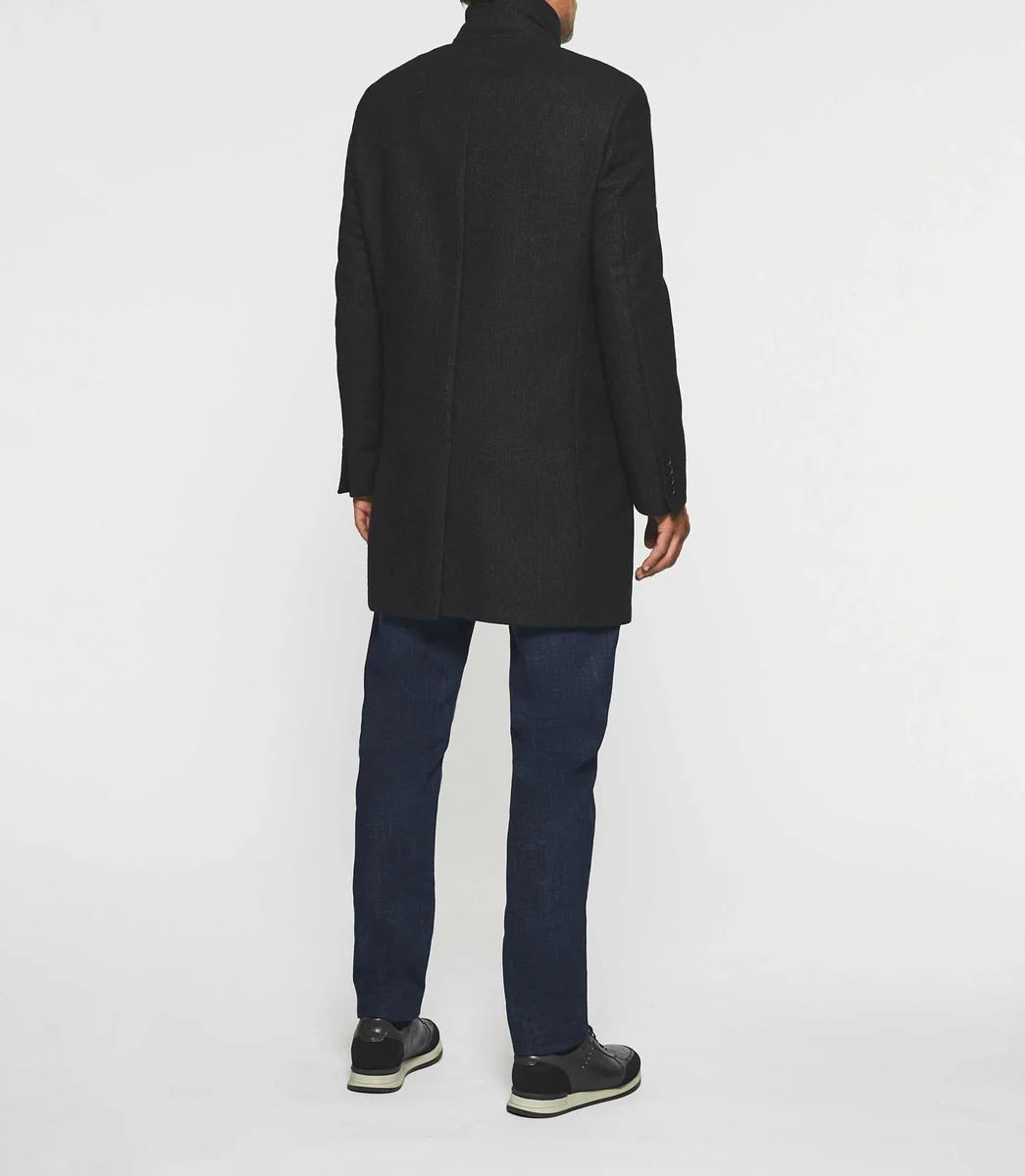 Manteau ville droit noir IONI