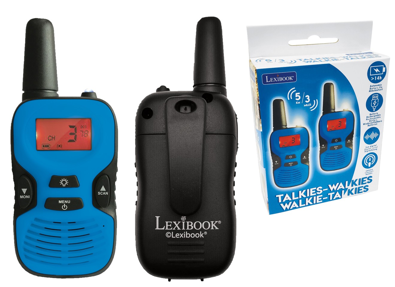 Lexibook - Genopladelige Walkie Talkies (5km)