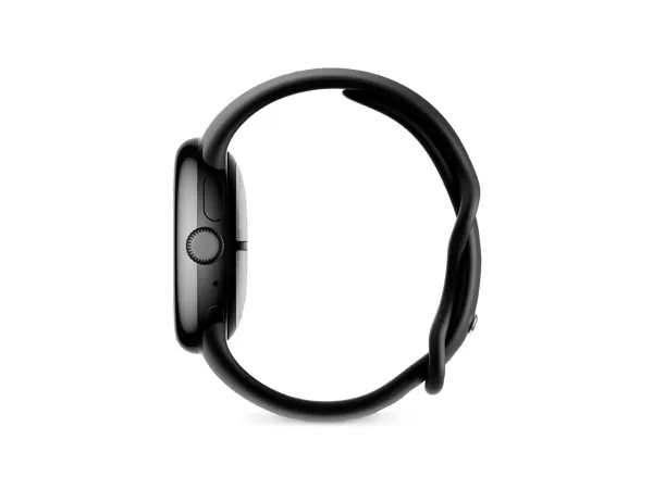 Google Pixel Watch 2 - Matsort aluminium - smart ur med aktivt bånd - fluoroelastomer - obsidian - båndstørrelse: S/L - 32 GB - Bluetooth, Wi-Fi, NFC - 31 g