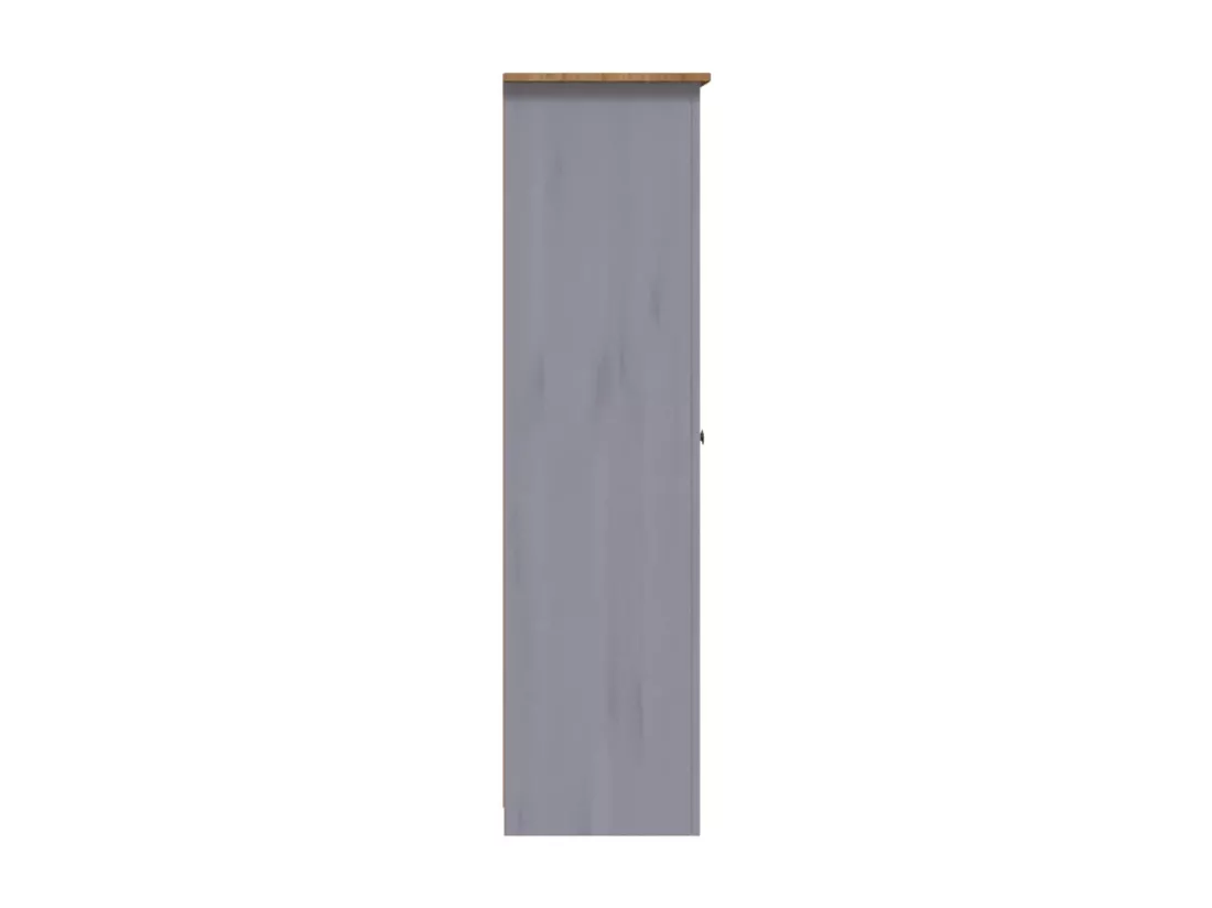 Garde-robe 3 portes Gris 118x50x171,5 cm Pin Assortiment Panama