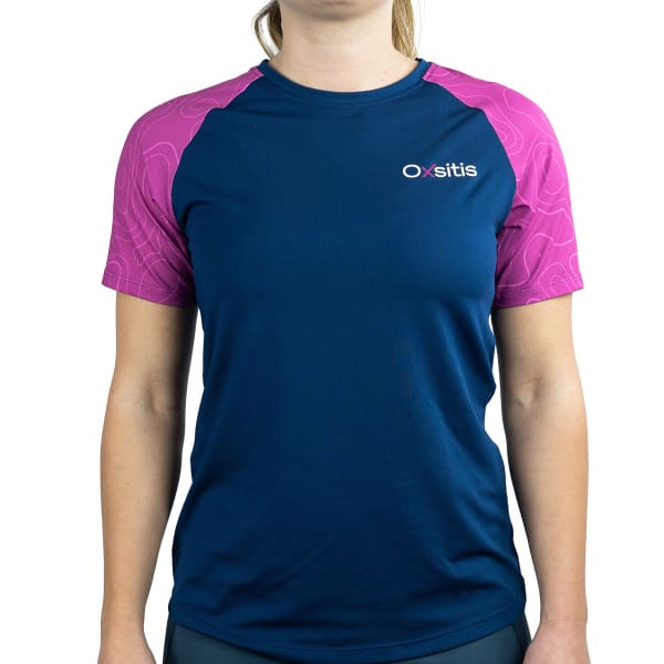 T-shirt running OXSITIS ORIGIN TEE W NOIR/ROSE