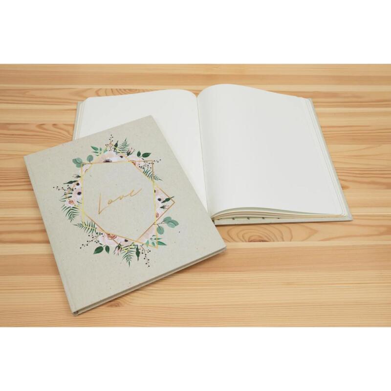 Livre d'or 100 pages tranche or - Format 27x22cm - CHAMPÊTRE - Visuel