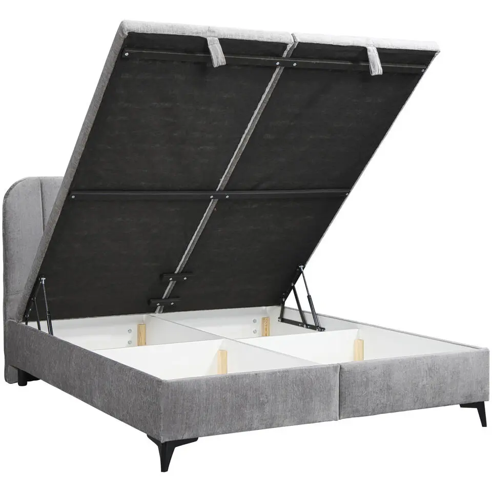 Bed Lizz met opbergruimte - grijs - 160x200 cm