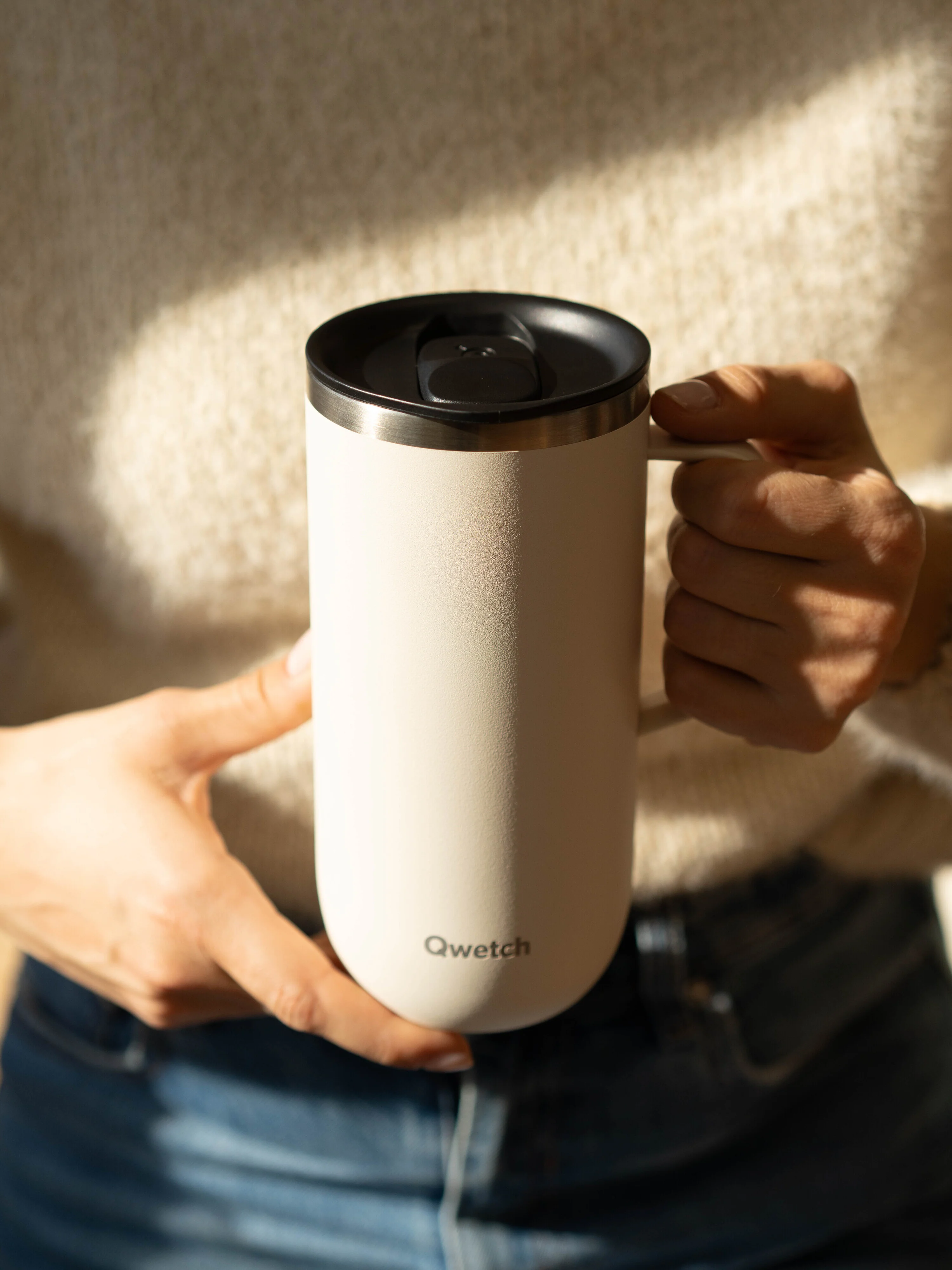 Mug | Cold Cup isotherme - Bouchon slide - Qwetch