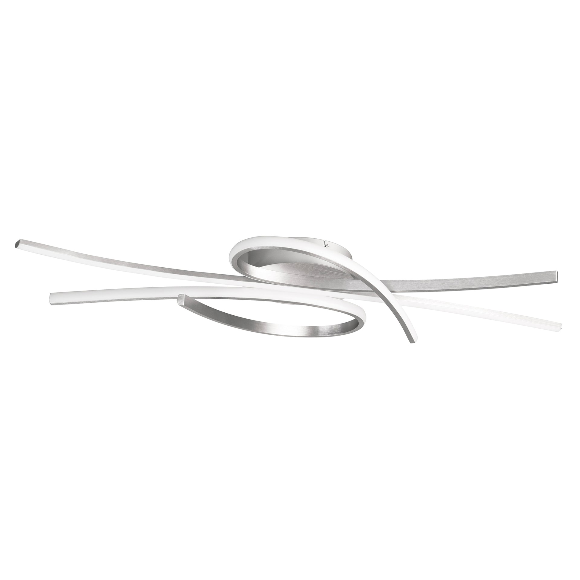 FISCHER & HONSEL LED Deckenlampe BIBA 100 cm nickelfarbig /weiß
