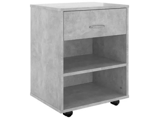 Armoire à roulettes Gris béton 46x36x59 cm Bois d’ingénierie
