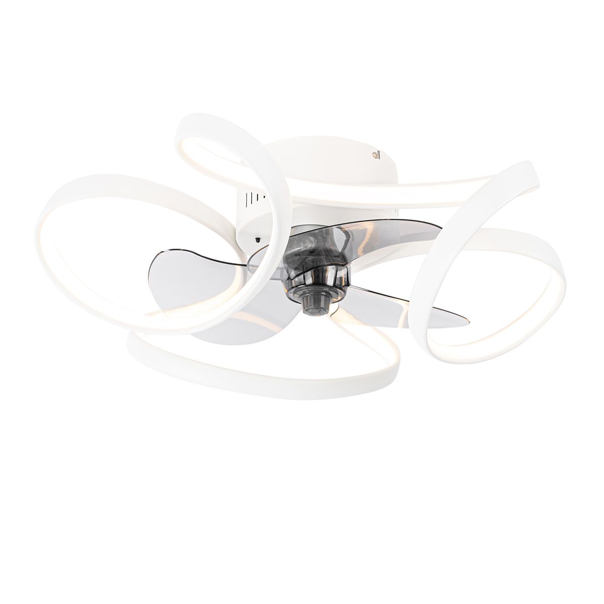 Plafondventilator wit 55cm incl. LED dimbaar met afstandsbediening - Mandy