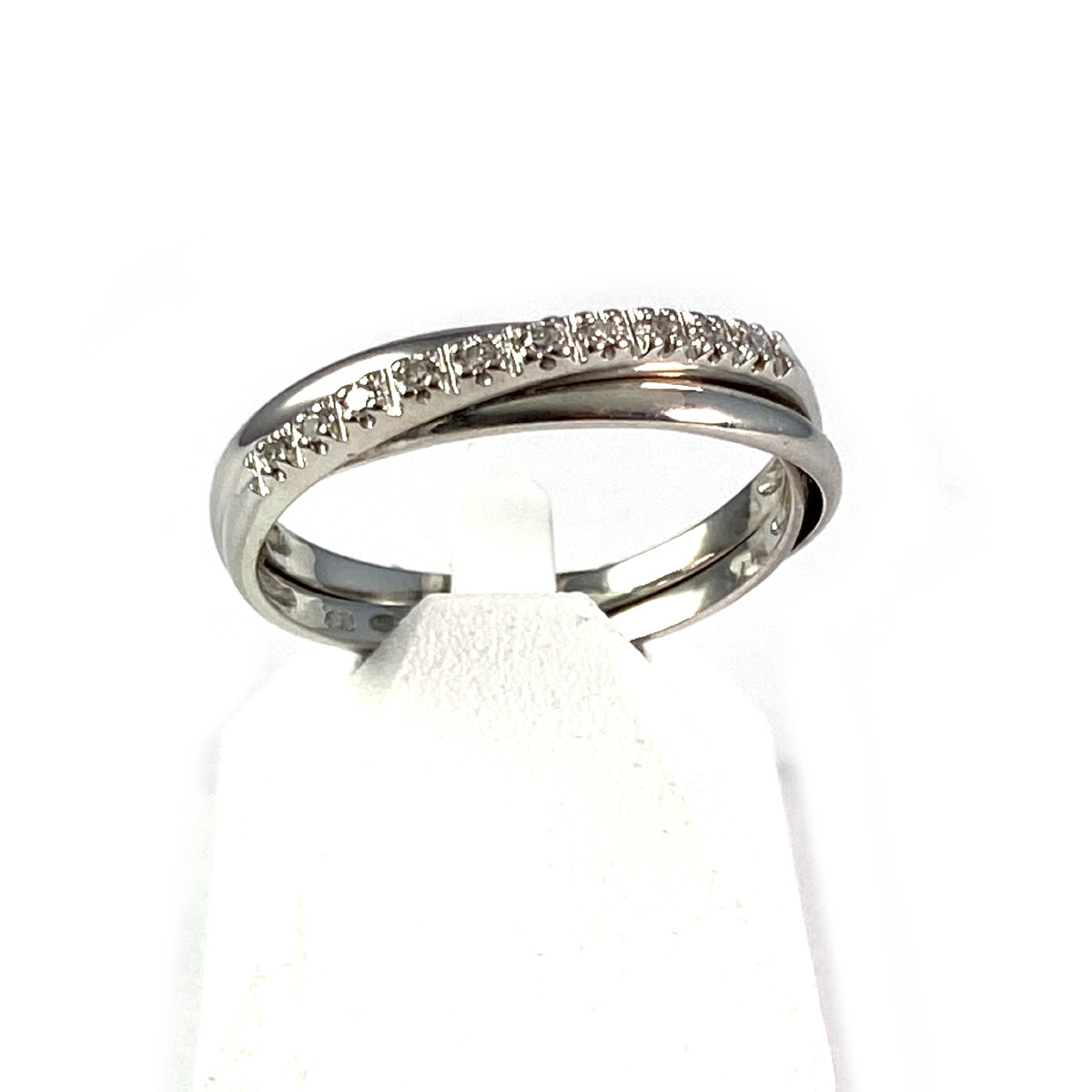 Bague d'occasion or blanc 750 diamants