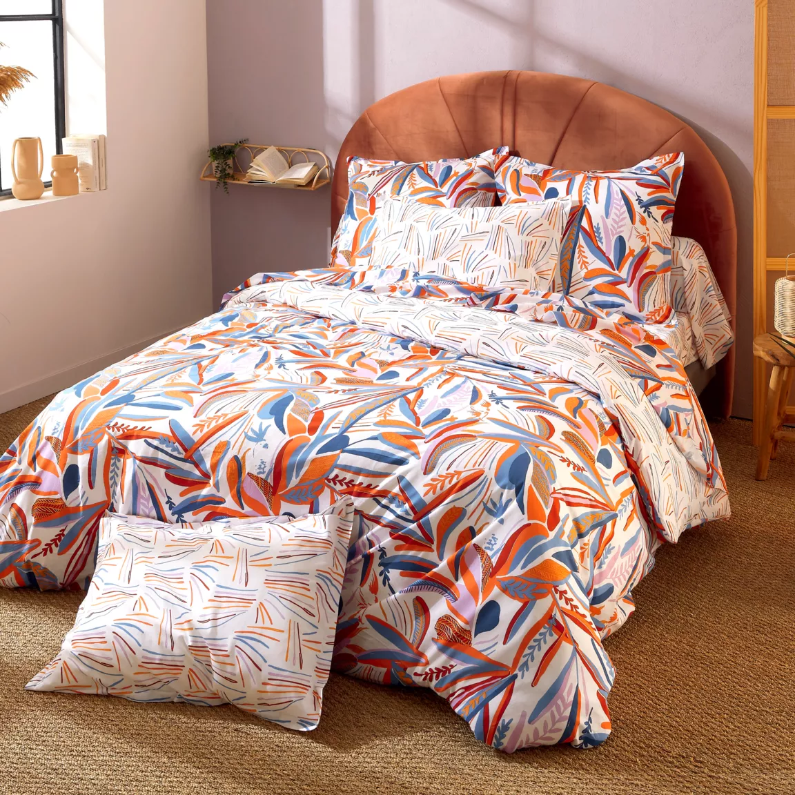 Housse de couette coton (260 x 240 cm) Perroquet Salsa Multicolore
