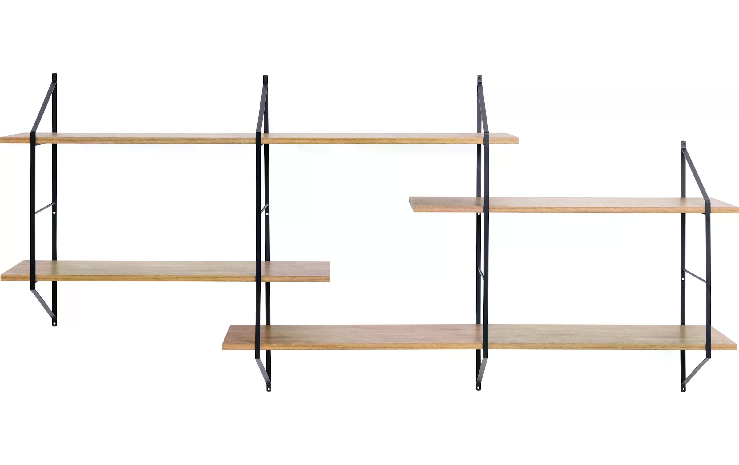 AC Design Wandregal »Design Belfast 191 x 25,5 x 79 cm, Braun/Schwarz«