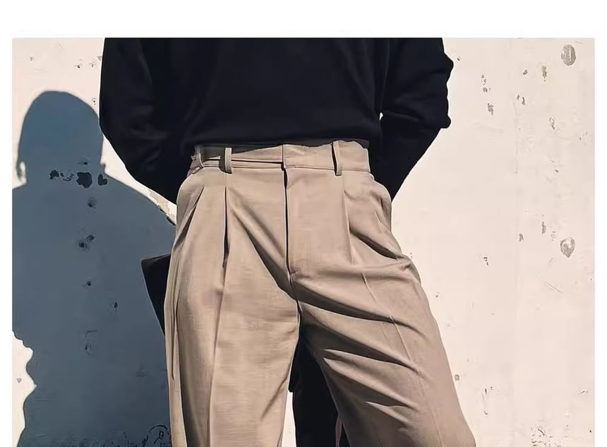 Capbrew - Hoge taille effen rechte broek