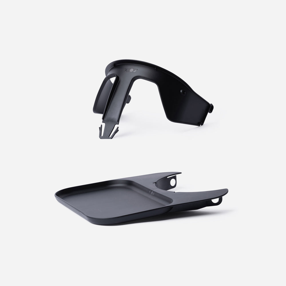 Køb KAOS Charcoal Black Klapp Højstol Recycled Med KLAPP® Sikkerhedsbøjle Og Bakke Bundle