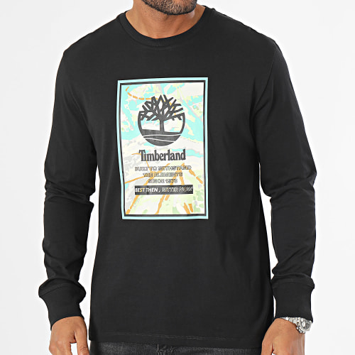 Tee Shirt Manches Longues AOP Logo A6JK9 Noir