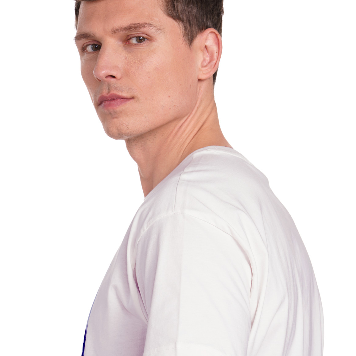Jonas Nielsen Herren T-Shirt mit großem Print weiss