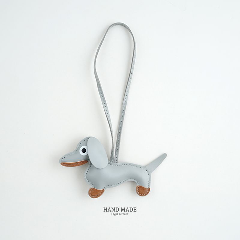 Kawano - Kunstleren teckel tashanger / sleutelhanger