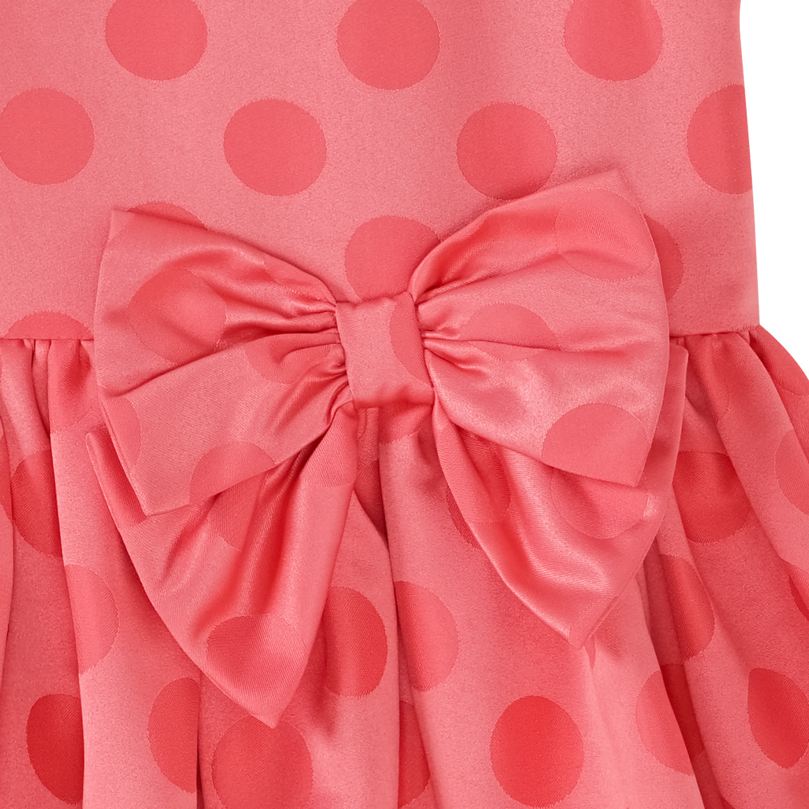 Topolino Festliches Mädchen Kleid mit Punkte-Allover pink