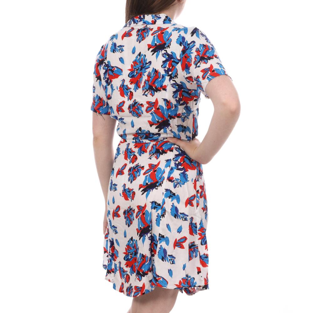 JDY Robe Blanche/Bleu/Rouge Imprimé Femme JDY Starr