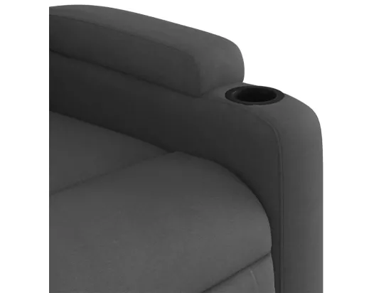 Fauteuil de massage inclinable Gris foncé Tissu