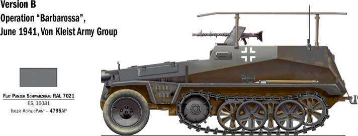 Italeri - Sd.Kfz. 250/3 Model Tank Byggesæt - 1:72 - 7034S