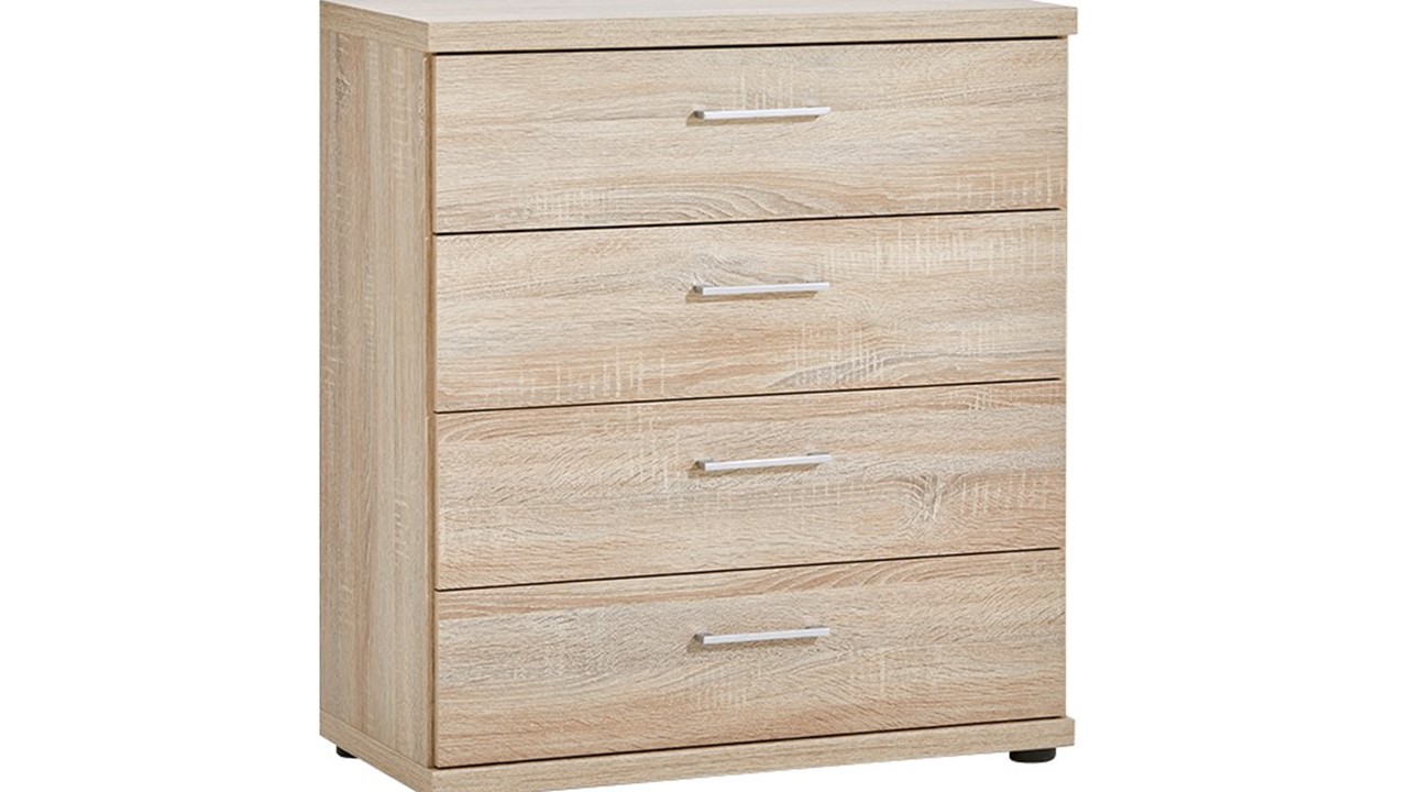 Commode Bienne met 4 laden sagerau eiken
