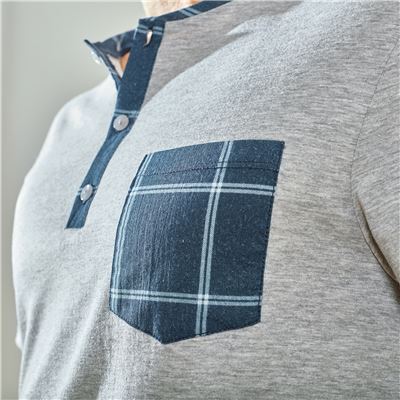 Pyjama short homme à carreaux