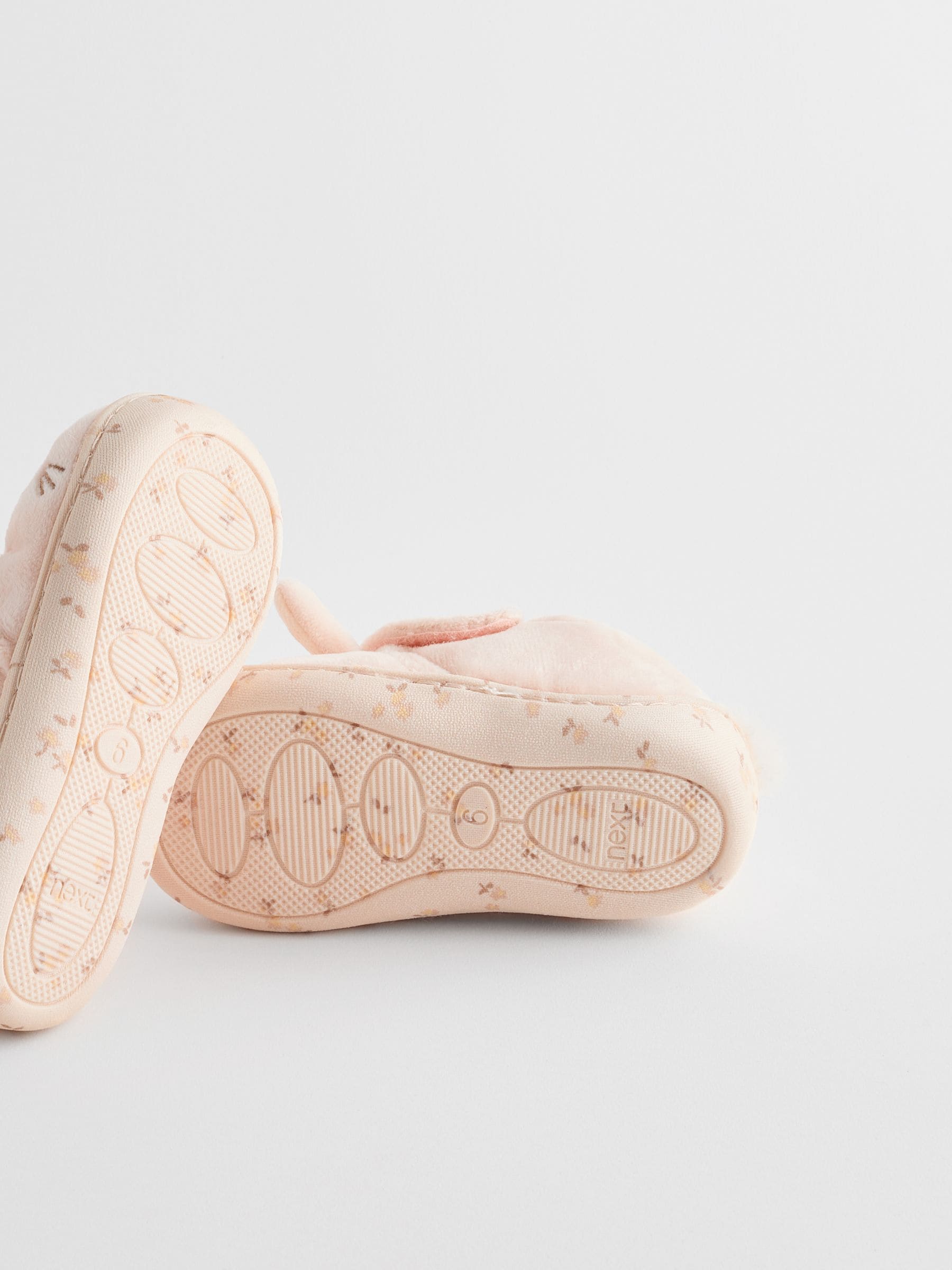 Naturel/crèmekleurig konijn - Pantoffels met antislip-zool