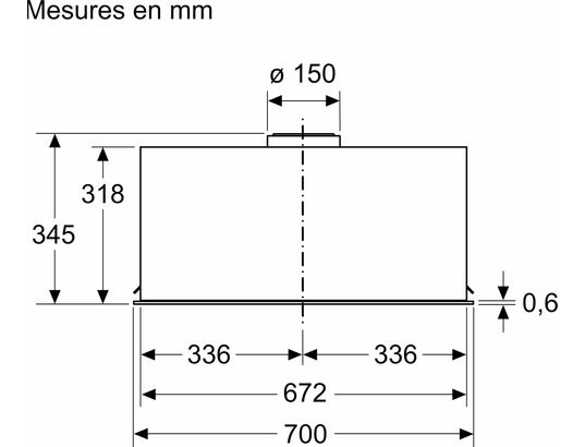 BOSCH - Groupe filtrant DLN77AC50, Eclairage LED